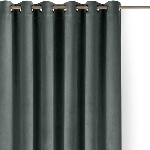 Filumi Temno siva žametna zavesa za delno zatemnitev 200x270 cm Velto – Cene