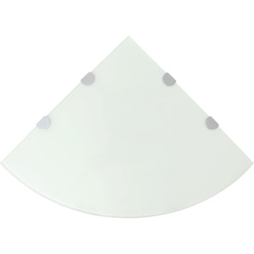  Kutne police s nosačima 2 kom staklene prozirne 45 x 45 cm Slike