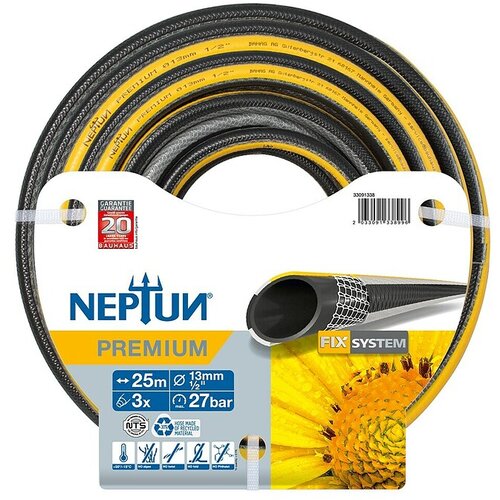 Neptun Premium Vrtna cev (Dolžina: 25 m, Diameter cevi: 13 mm, &frac12;&Prime;) productname.garantie.plussign BAUHAUS garancija 20 let Cene