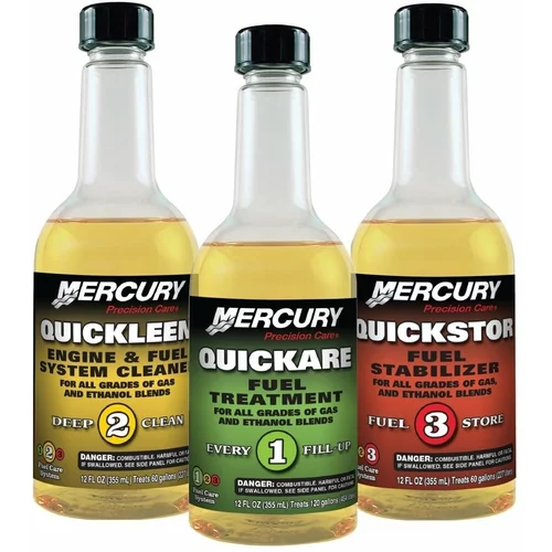 Quicksilver Quickare + Quickleen + Quickstor SET Dodatki gorivu Bencin