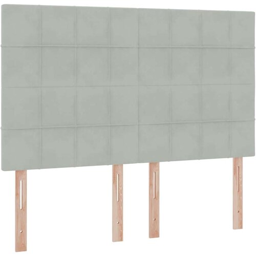  Krevet S LED lampica Svijetlo siva 140 x 200 cm Bar&amp;scaron;un Slike
