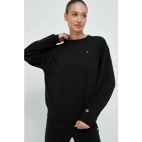 Champion Bombažen pulover ženska, črna barva