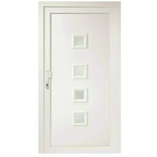 RORO PVC ulazna vrata Europe (110 x 210 cm, DIN lijevo, Bijele boje)