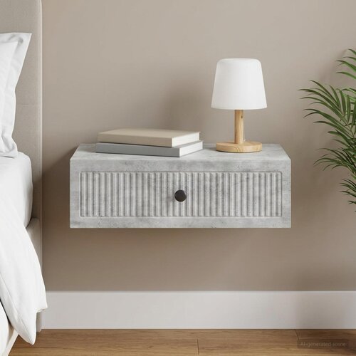 Stolna montirana na zid Betonska siva 59 x 34,5 x 17 cm Slike