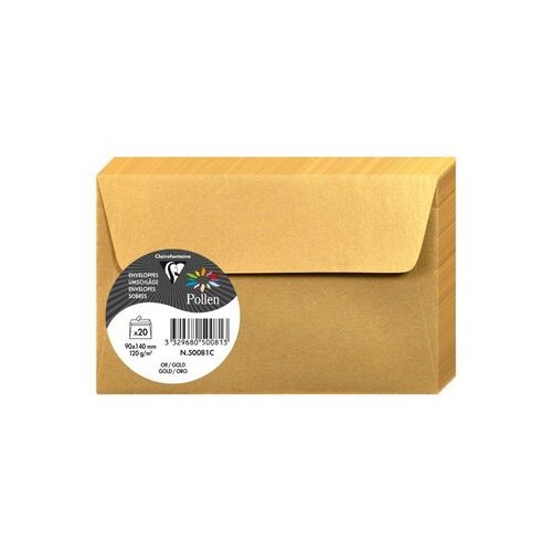 Clairefontaine kuverte Pollen 90x140mm 120gr gold 1/20 Cijene