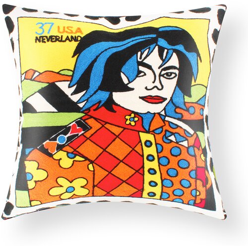 AVIZAR Komplet 2 prevlek za blazine 45x45 cm Izvezena umetnina ZDA Neverland, Večbarvno, (21747191) Cene