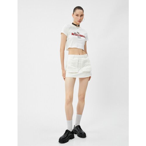 Koton Rachel Araz X Cotton - Cargo Mini Shorts Skirt With Pocket Cotton Slike
