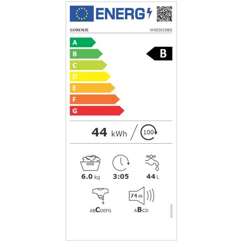 Gorenje ma&amp;scaron;ina za pranje ve&amp;scaron;a &amp;middot; WNEI62SBS Slike