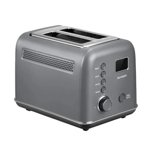 Buydeem 2 Slice Automatic Metal Toaster, model DT730E, color Ink Grey, EU Slike
