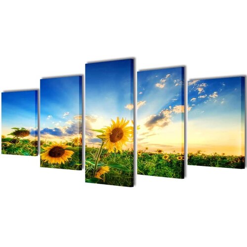  Set platen s printom sončnic 200 x 100 cm Cene