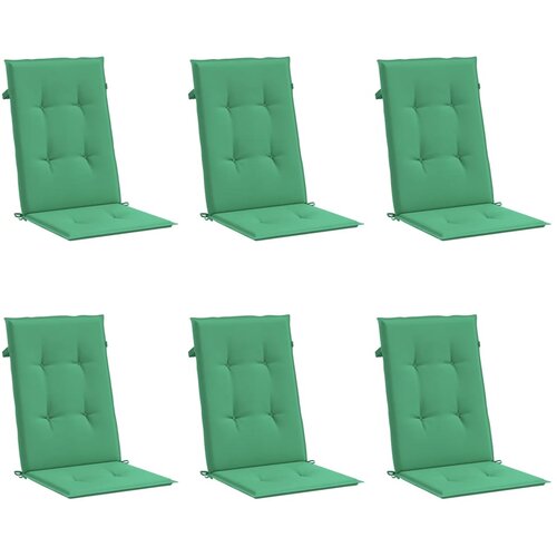  Jastuci za vrtne stolice 6 kom zeleni 120x50x3 cm od tkanine Slike