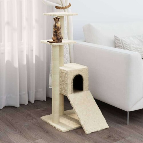 vidaXL Penjalica za mačke sa stupovima za grebanje krem 92 cm Cene