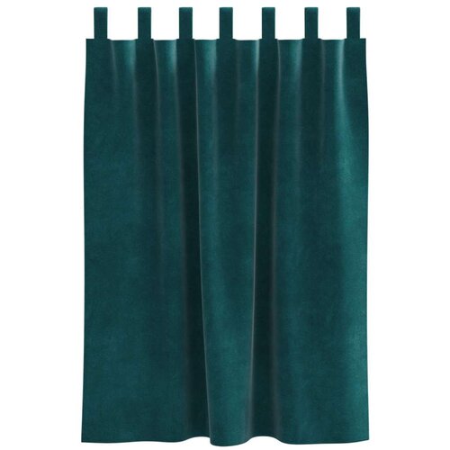  Zastore za zamračivanje s petljama 2 kom tamnozelena bar&amp;scaron;un Slike