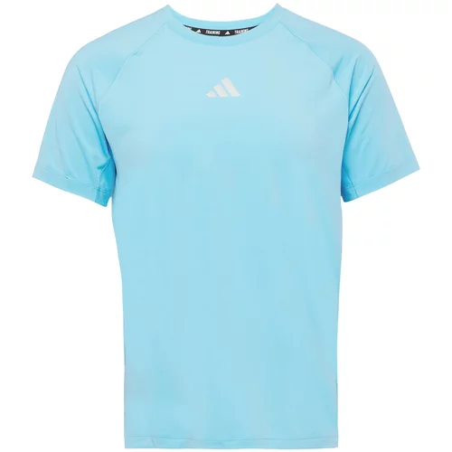 Adidas Tehnička sportska majica 'GYM+' svijetloplava / bijela