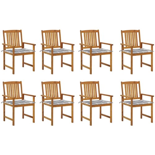 The Living Store Vrtni stoli z blazinami 8 kosov trden akacijev les - Vrtni Stol, (21477759) Cene