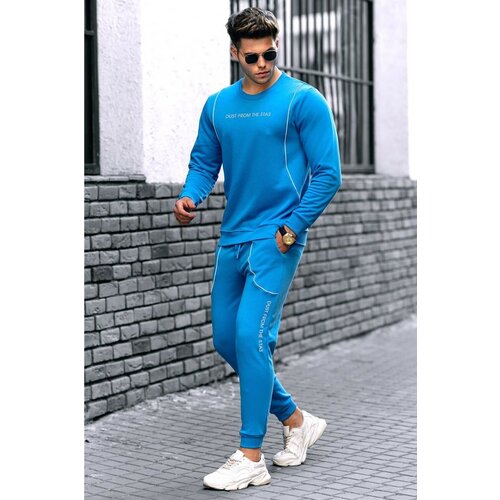 Madmext Sports Sweatsuit Set - Turquoise - Regular fit Cene