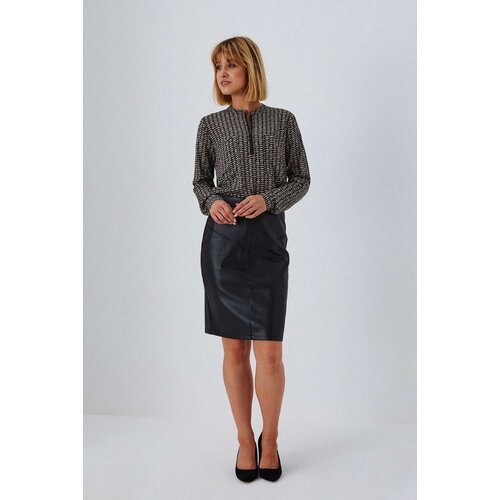 Marisse Faux Leather Skirt Z-Sc-3611 Black Slike