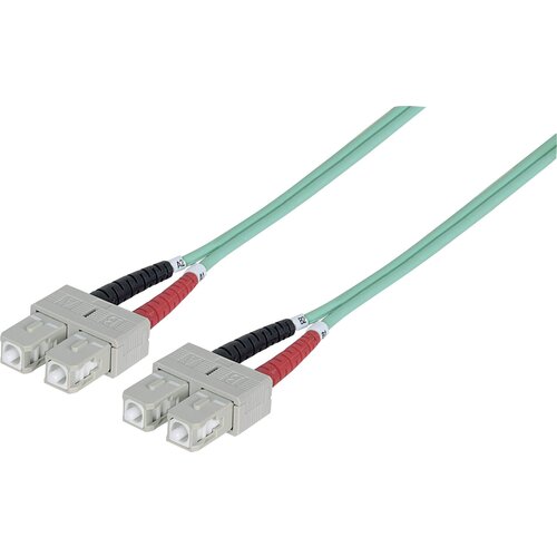 Intellinet 750844 steklena vlakna optična vlakna priključni kabel [1x moški konektor SC - 1x moški konektor SC] 50/125 µ Multimode OM3 5.00 m, (20437409) Cene