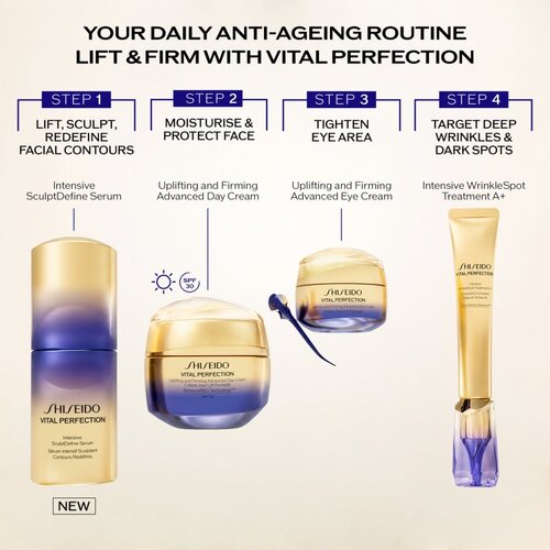 Shiseido Vital Perfection Intensive SculptDefine Serum lifting serum za učvrstitev kontur obraza 40 ml Slike