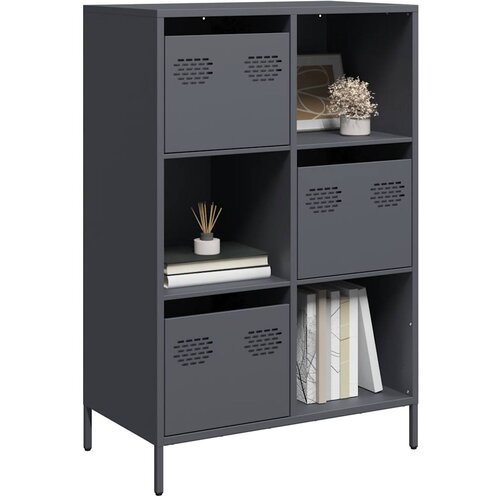 vidaXL Visoka omara antracit 68x39x103,5 cm jeklo Cene