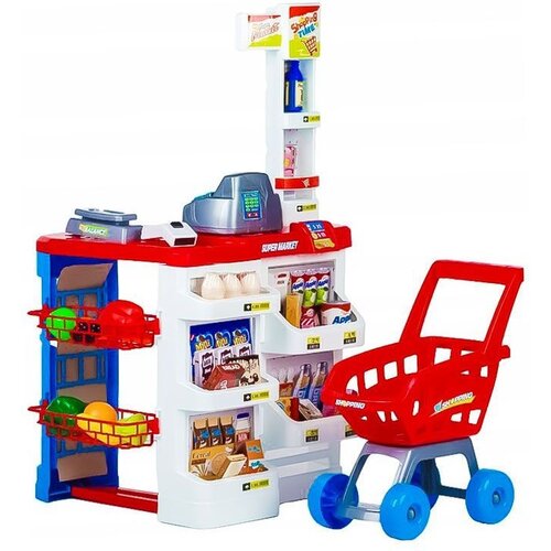  Supermarket &amp;scaron;tand za decu sa kasirom, vagu i skenerom ( HC238741 ) Slike
