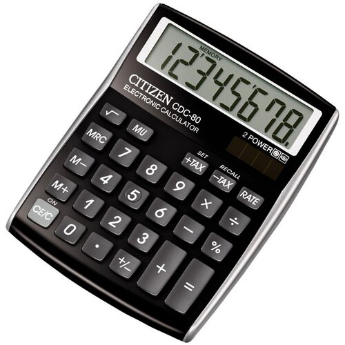 Citizen Kalkulator CDC-80BKWB, črn Cene