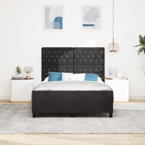 VidaXL krevetna Okvir Crna 140x190 cm Bar&amp;scaron;un Slike