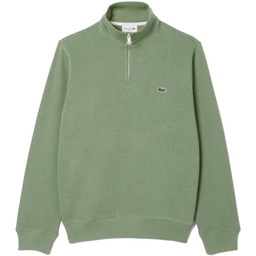 Lacoste Zip-Up High Neck Interlock Sweatshirt Thyme Zelena Slike