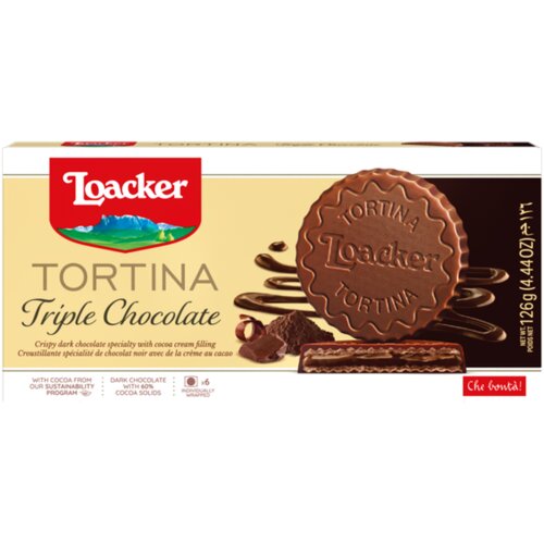 Loacker Tortina Triple Chocolate vafli 6x21g Cijene