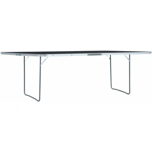 Sklopivi Zložljiva miza za kampiranje siva iz aluminija 240x60 cm, (20816963)