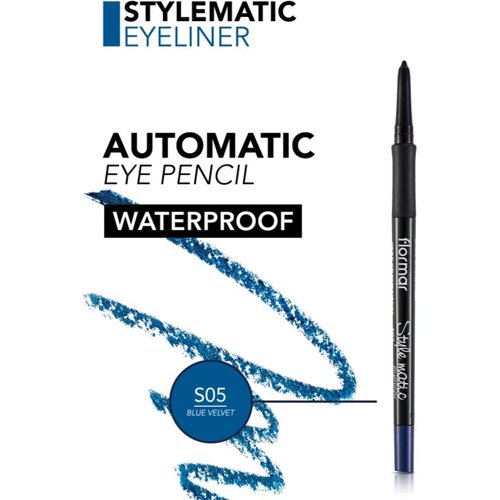 Flormar Style Matic Eyeliner samodejni svinčnik za oči vodoodporna odtenek S05 Blue Velvet 0,35 g Slike