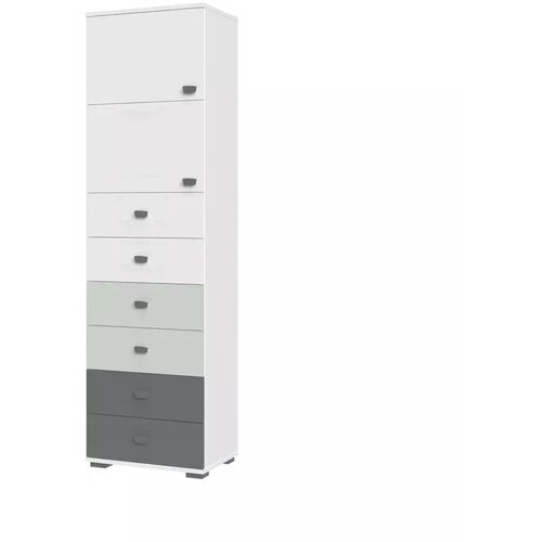 Jela VITRINA ARC F9 (VE� BARV)-Bela mat lak/perla siva mat lak/grafit mat lak Cene