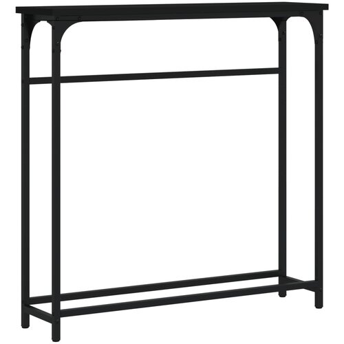 Maison Chic konzolna miza - miza ob steni črna 75x19,5x75 cm inženirski les, (21785784) Slike
