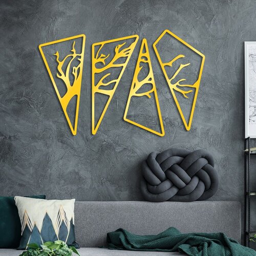 Wallity zidna dekoracija bough quad g, 59 x 91 cm, zlatne boje Cene