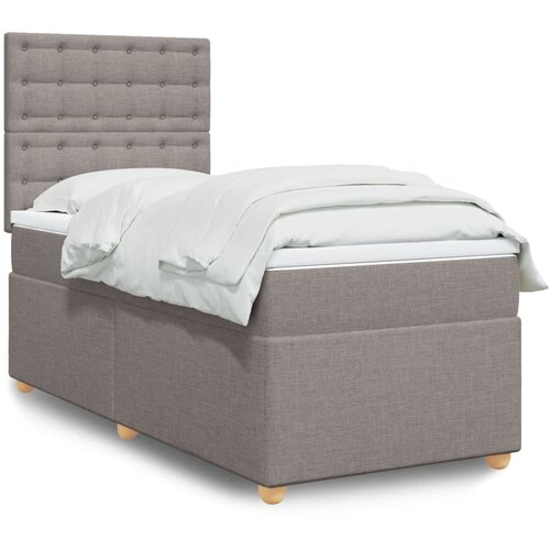 vidaXL Box spring postelja z vzmetnico taupe 80x200 cm blago, (21261063) Cene