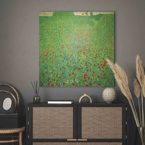 Slika - Gustav Klimt &amp;ndash; Poppy Field 40x40 Akustična Slike