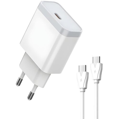 Ldnio Kucni punjac Q122 PPS PD/ 27W sa Type C na Type C kablom beli Slike