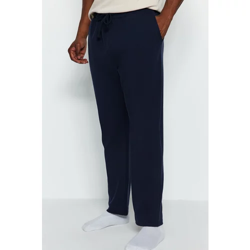 Trendyol Men's Navy Blue Knitted Plus Size Pajama Bottoms.