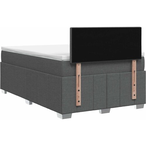  Boxspring krevet s madracem Tamnosiva 120 x 190 cm Tkanina Slike