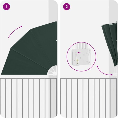 vidaXL Zaslon za privatnost na balkonu Tamnozelena 140 x 140 cm Cijene