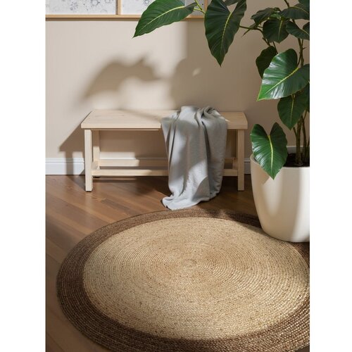 Hanse Home Sivo-bež obojestranska/ročno tkana okrogla preproga iz jute &amp;oslash; 240 cm Jutta Greige &amp;ndash; Slike