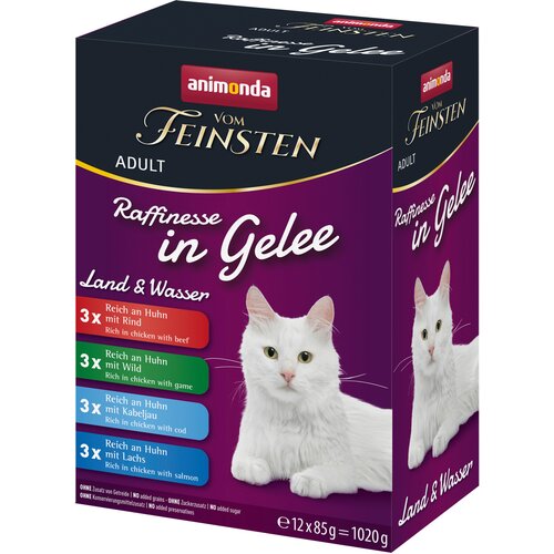 Animonda Vom Feinsten Adult Raffinesse u želeu 24 x 85 g - Mije&scaron;ano pakiranje varijanti sa sela i iz vode (4 vrste) Cijene