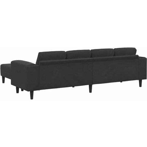  Kauč za dnevni boravak 3 pcs Crna 250 x 188 x 76 cm Slike