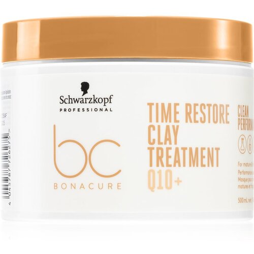 Schwarzkopf bC Bonacure Q10+ Time Restore Clay Treatment maska za jačanje kose 500 ml Slike