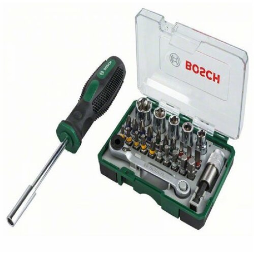 Bosch 27-delni set bitova sa čegrtaljkom i ručnim zavrtačem 2607017331 Slike