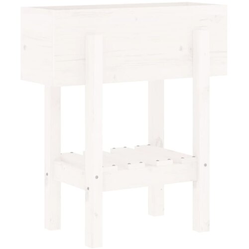  Vrtna sadilica bijela 62 x 30 x 69 cm od masivne borovine Slike