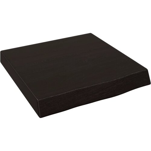 Maison Chic Stenska polica - Viseča Polica temno rjava 40x40x(2-6) cm trdna hrastovina, (21784689) Cene