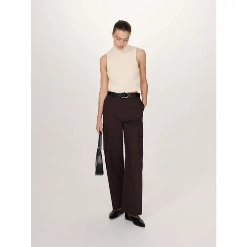 Reserved Ladies` trousers & belt - rjava