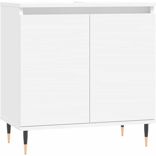 Maison Chic Kopalniška omarica - Kopalniški kabinet bela 58x33x60 cm inženirski les, (21794753) Cene