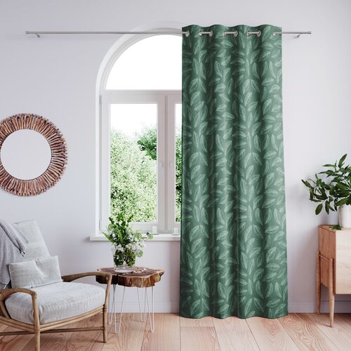 AmeliaHome Zelena zavjesa od samta 140x250 cm Calm &amp;ndash; Slike